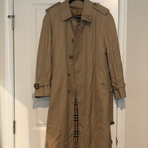 Burberrys Double Lined Wool Trench Coat Jacket